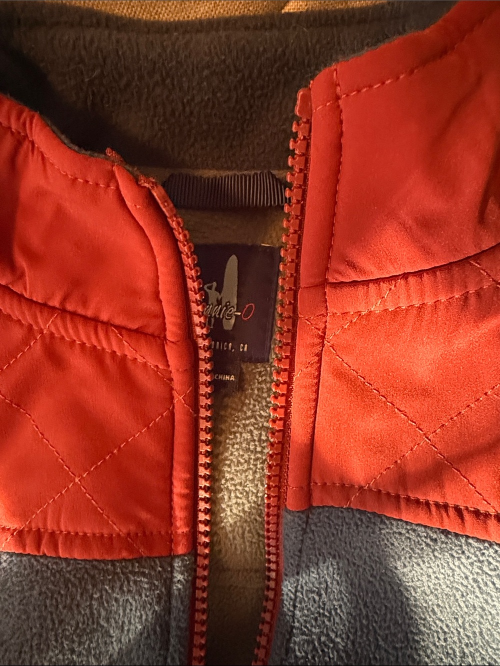johnnie-O Kids Two-Tone Red and navyFleece Vest